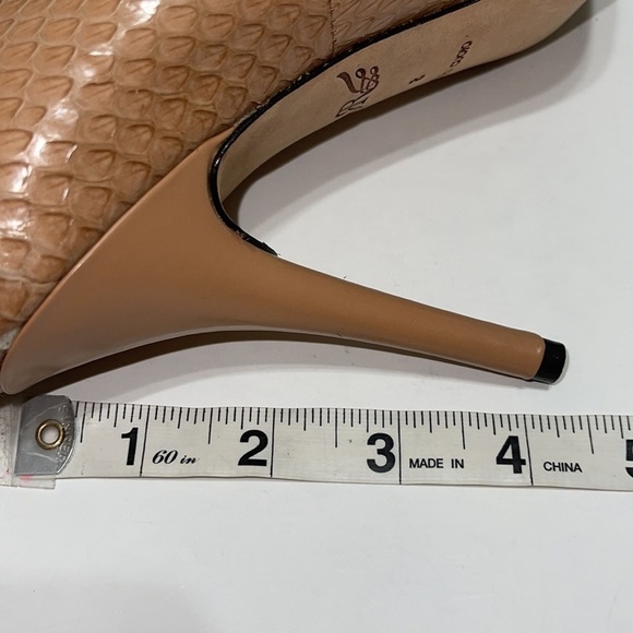 Rachel Roy Snake Skin Cream High Heels SIZE 8 - Picture 8 of 12